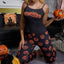Spooky Halloween Pumpkin Print Cami & Pants Pajamas Set