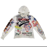 Saint Michael ST903 All-Over Graphic Collage Hoodie