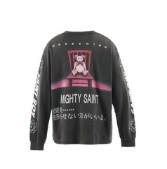 Saint Michael Character Artwork & Text Graphic Sweatshirt