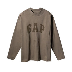 Kanyeyeezy G‑A‑P Print Oversized Mock Neck Long Sleeve