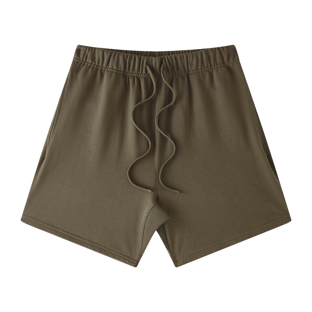 Yeezy Coffee Brown Relaxed‑Cut Breathable Drawstring Sweat Shorts