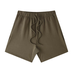 Yeezy Coffee Brown Relaxed‑Cut Breathable Drawstring Sweat Shorts