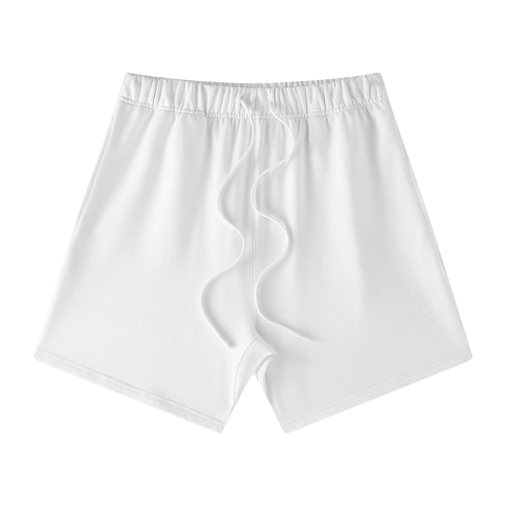 Yeezy White Oversized Casual Sweat Shorts With Drawstring