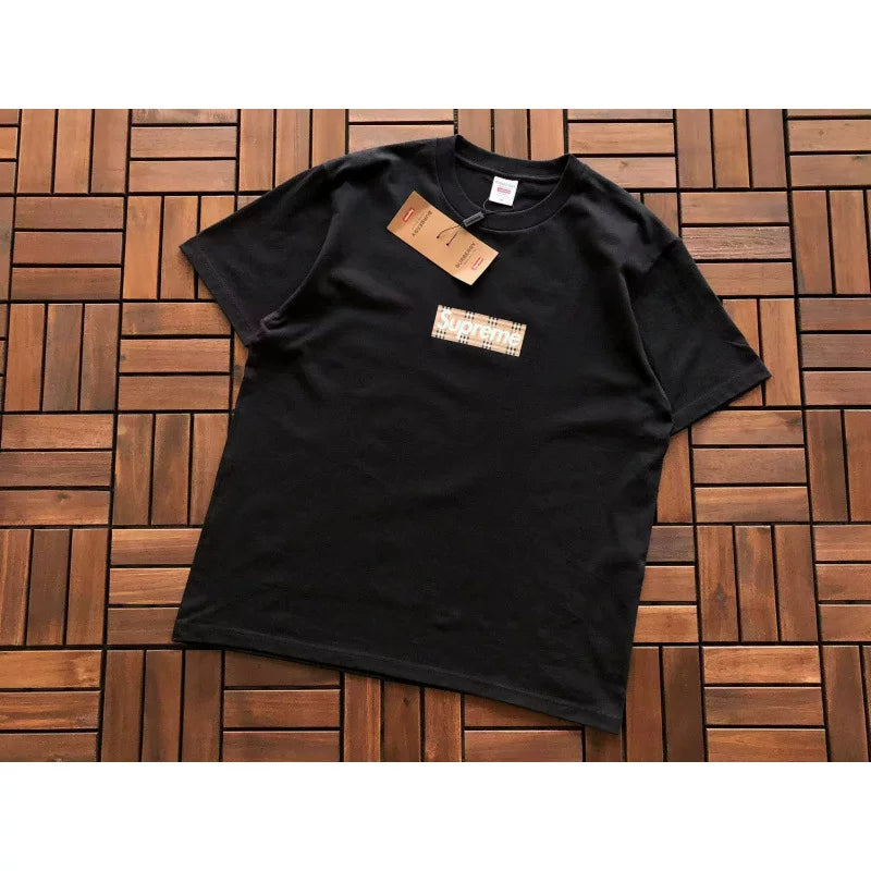 Supreme Black Camo Box Logo Graphic T‑Shirt Casual Hip‑Hop Top