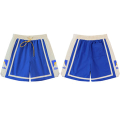 Rhude Color‑Block Mountain Logo Drawstring Streetwear Shorts