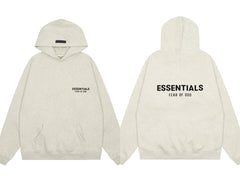 Fog Essentials Oat‑Heather Oversized Pullover Hoodie