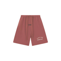 Fog Essentials Vintage Red Relaxed Sweat Shorts – Bold Casual Street Style