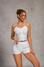 Russian European American Cross border Pajamas Women's Straps Button Ruffle Short Top Shorts Fashion Sexy Home Clothes (3)