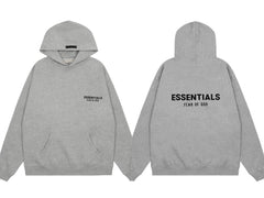 Fog Essentials Light‑Grey Heather Oversized Hoodie Chest Logo