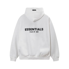 Fog Essentials Big Front Logo Cropped‑Hem Oversized Hooded Sweatshirt