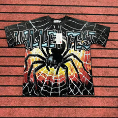 Valleydream Black Valley Fest Spider Web Vintage Graphic T-Shirt