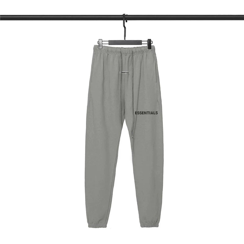Fog Essentials Light Grey Essential Joggers – Soft Casual Fit with Tapered Cuffs