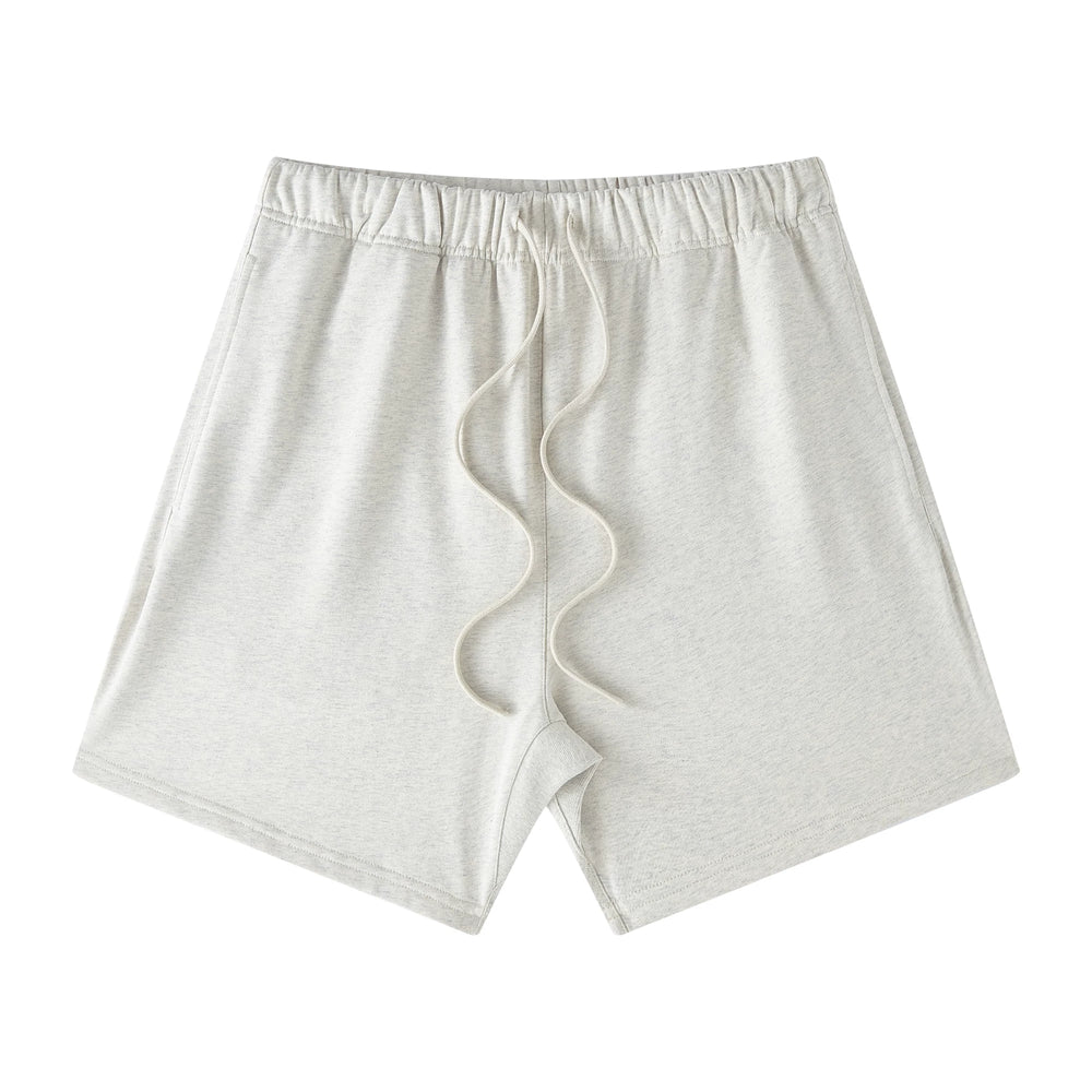 Yeezy Light Heather Grey Loose‑Fit Drawstring Sweat Shorts