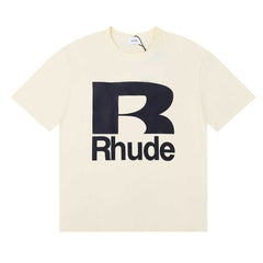 Rhude Big R Logo Front Graphic Short Sleeve T-Shirt