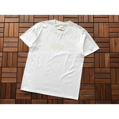 Supreme White Faded‑Tone Chest Logo Short‑Sleeve T‑Shirt Minimal Urban Tee