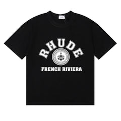 Rhude French Riviera Arch Logo Short Sleeve T-Shirt