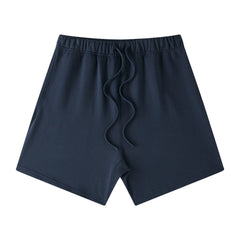 Yeezy Navy Blue Oversized Drawstring Casual Sweat Shorts