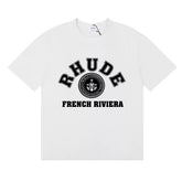 Rhude French Riviera Arch Logo Short Sleeve T-Shirt