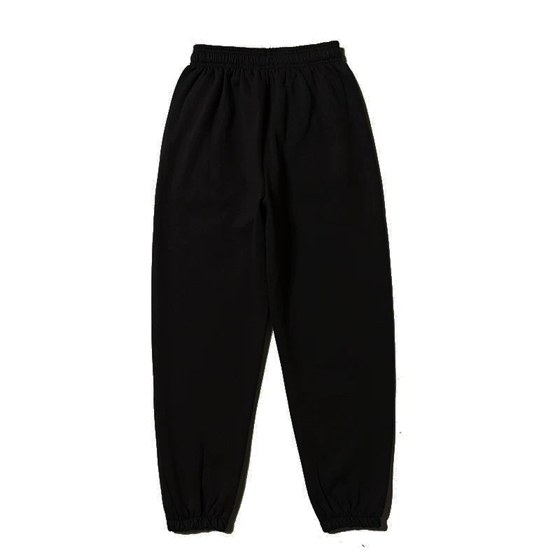 Yeezy Warm‑Lined Black Classic Loose‑Fit Jogger Sweatpants Fleece Lined Hip‑Hop Streetwear Pants