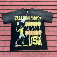 Valleydream Black Valley Smashers Tennis USA Vintage Sports T-Shirt