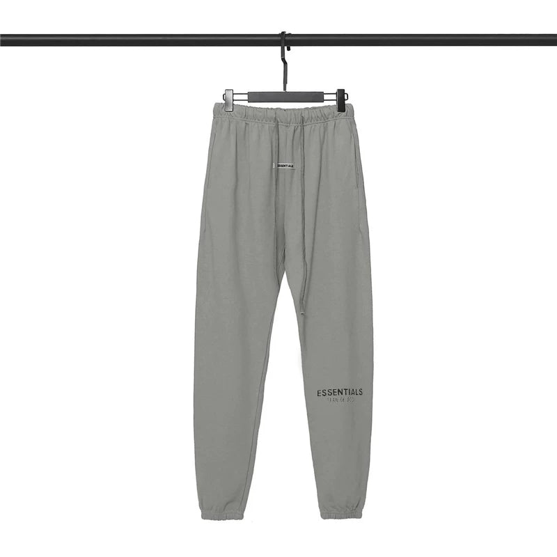 Fog Essentials Washed Grey Loose Joggers – Urban Casual Fit with Signature Detail