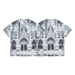 Gallery Dept. Gothic Architecture Graphic Short Sleeve T-Shirt - Black/White