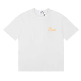 Rhude Authorized Sales And Service Front Back Script Logo Short Sleeve T-Shirt