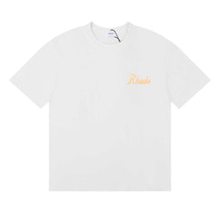 Rhude Authorized Sales And Service Front Back Script Logo Short Sleeve T-Shirt