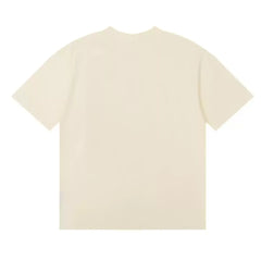 Rhude Lago Di Como 27 Crest Graphic Cream Short‑Sleeve Tee