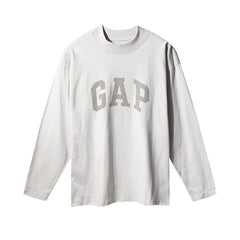 Kanyeyeezy G‑A‑P Print Oversized Mock Neck Long Sleeve