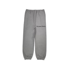 Kanye Grey Relaxed Jogger Sweat Pants With Gothic Front Letter Print