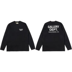 Gallery Dept. Hollywood Logo Long Sleeve T-Shirt - Black