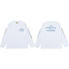 Gallery Dept. Le Bar De Music Sleeve Print Long Sleeve T-Shirt - White/Blue