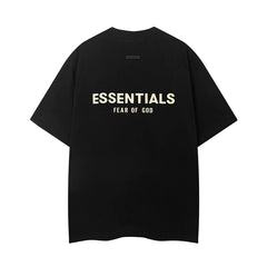 Fog Essentials Gold Letter Print Oversized Short‑Sleeve T‑Shirt Hip‑Hop Streetwear Casual Top