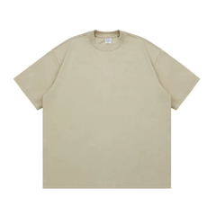 Kanye Khaki Solid‑Color Oversized Drop‑Shoulder Basic T‑Shirt