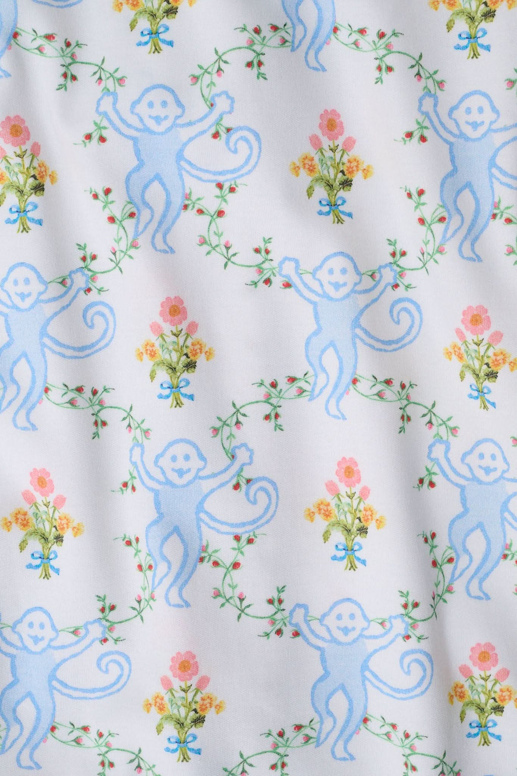 Floral Monkey Trellis Polo Pajamas