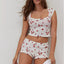 Coquette Aesthetic Strawberry Print Pointelle Knit Lounge Set