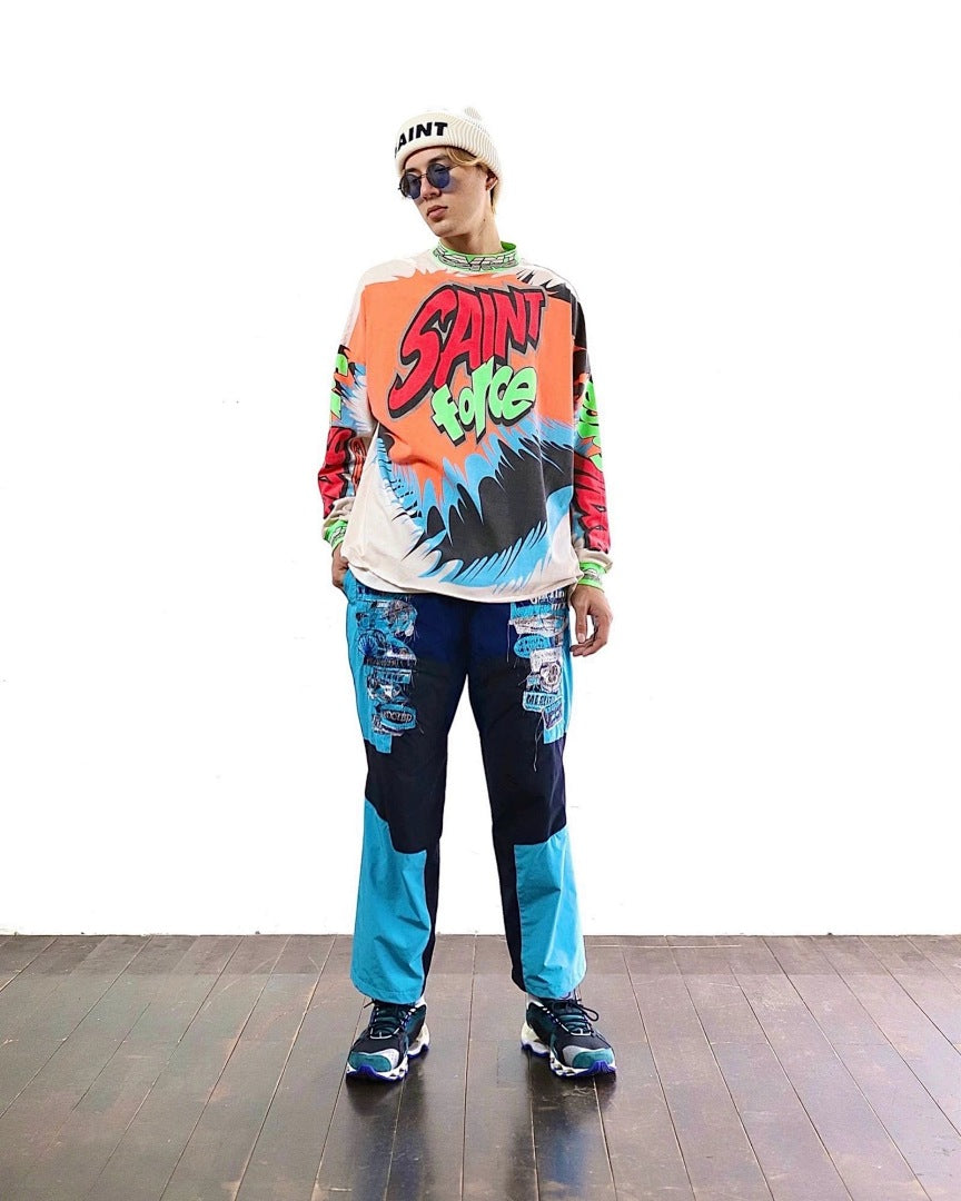 Saint Michael Bold Racing Graphic Long Sleeve Jersey