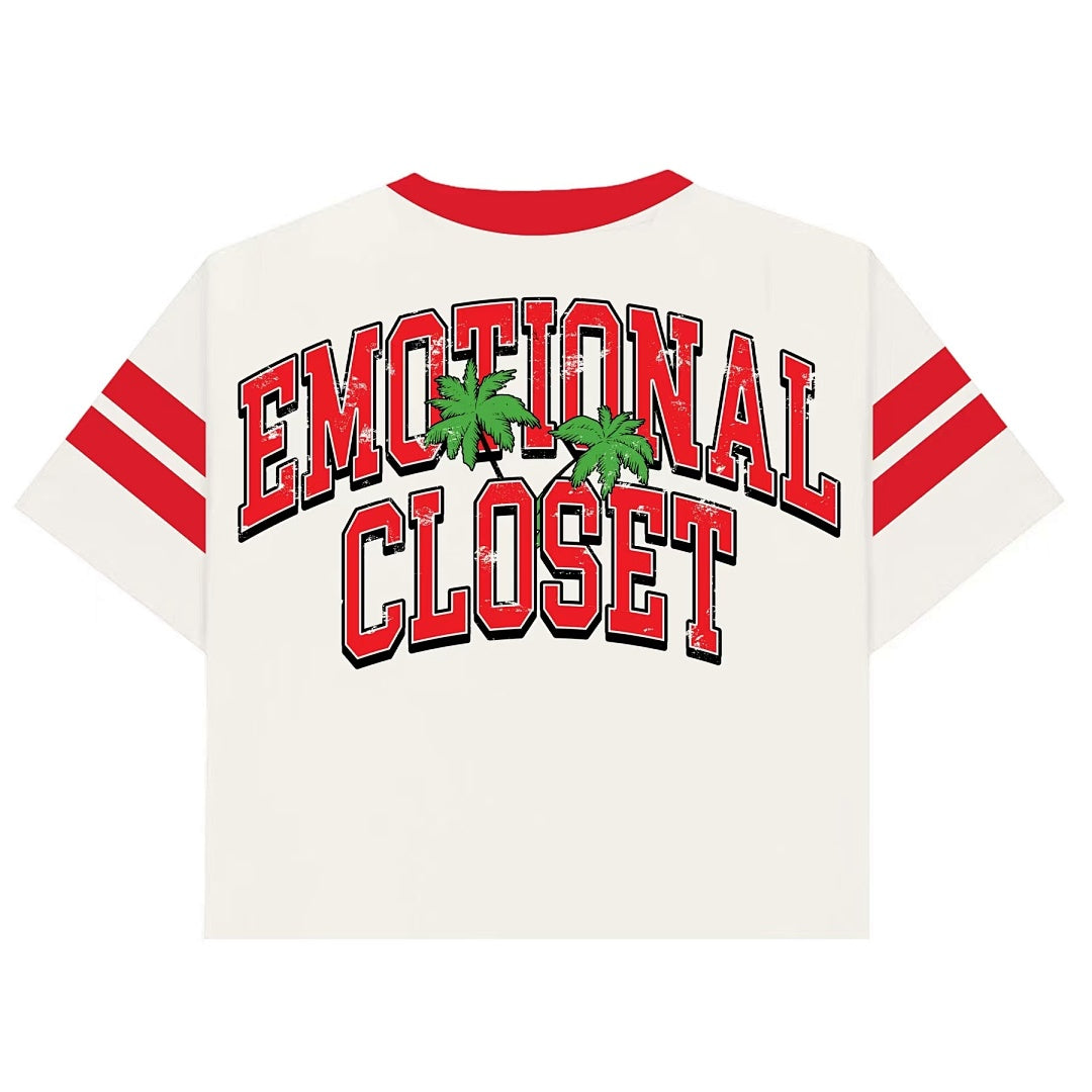 Mixed Emotion Striped Graphic Tee
