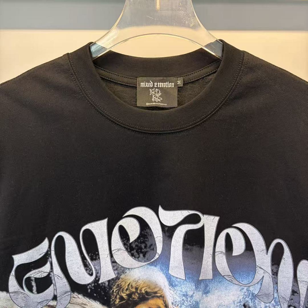 Mixed Emotion Angelic Figure Graphic Tee