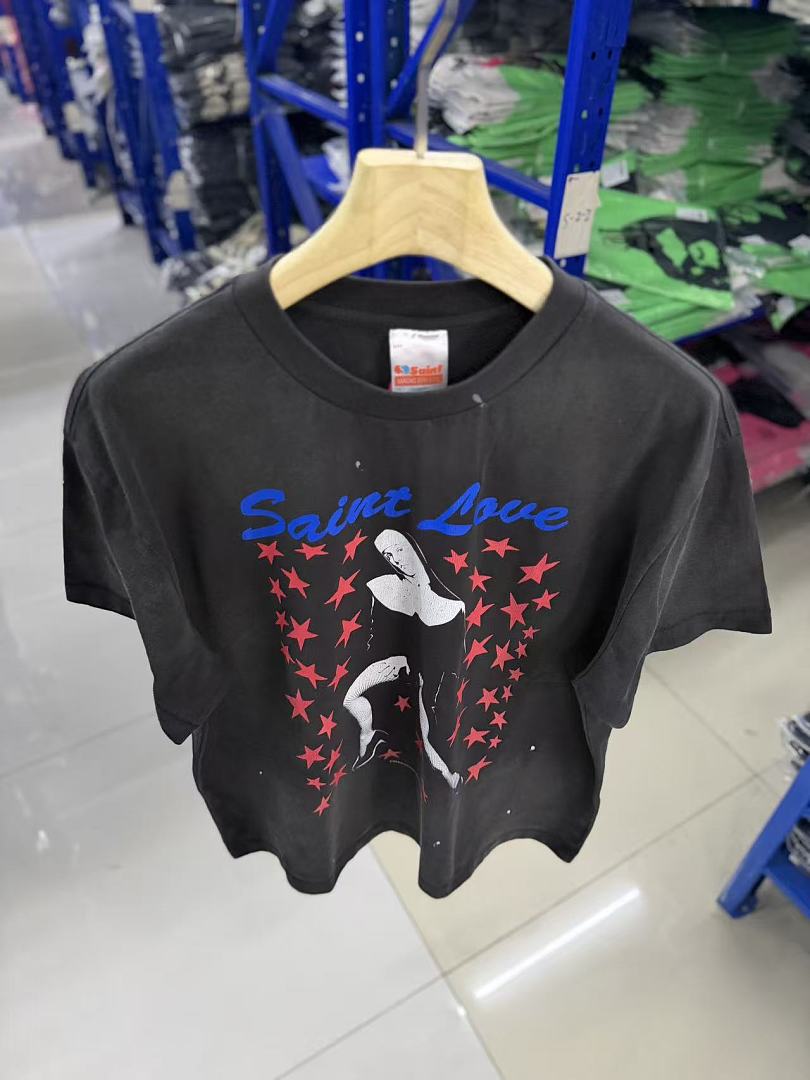 Saint Michael Saint Love Graphic Silhouette Vintage T-Shirt