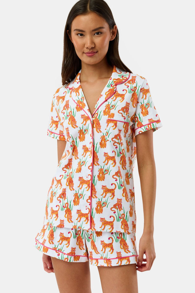Teddy Tiger Polo Pajamas Hover Image