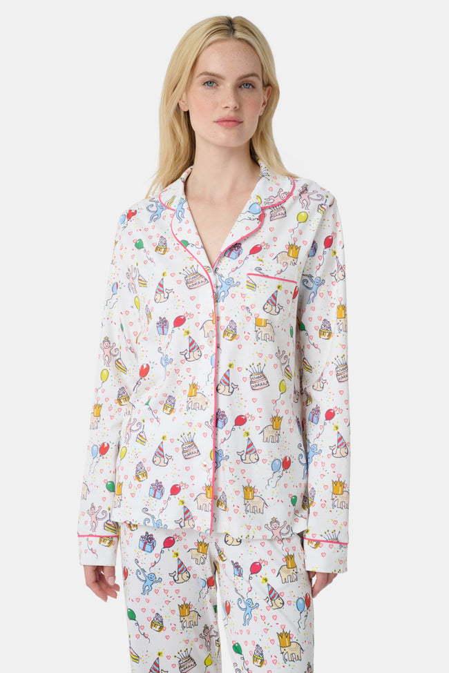 Birthday Bonanza Long Sleeve Polo Pajamas Main Image