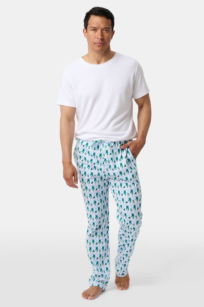 Mens Green Wave Lovely Monkey Simon Pant Main Image
