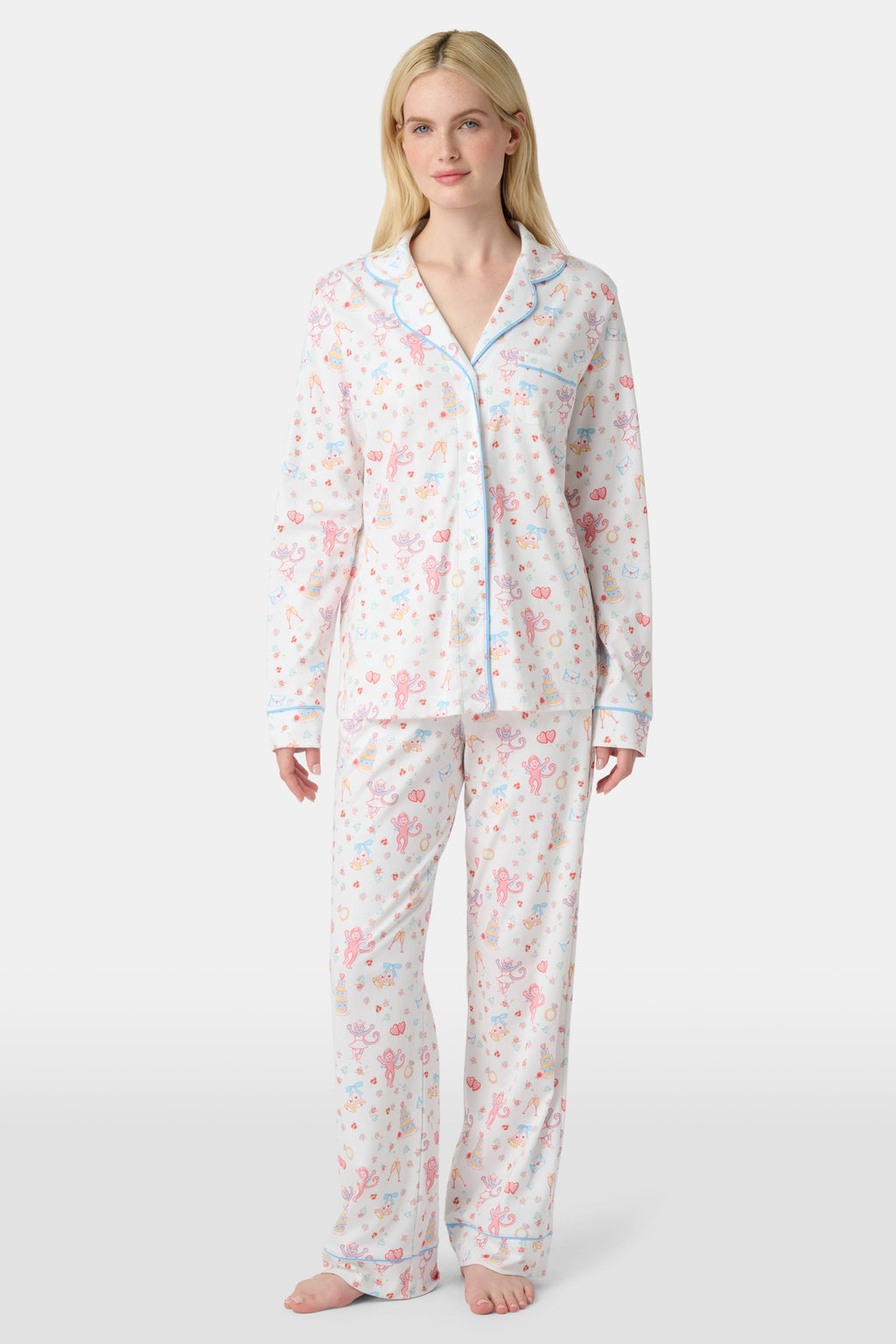 Monkey Said Yes Long Sleeve Polo Pajamas