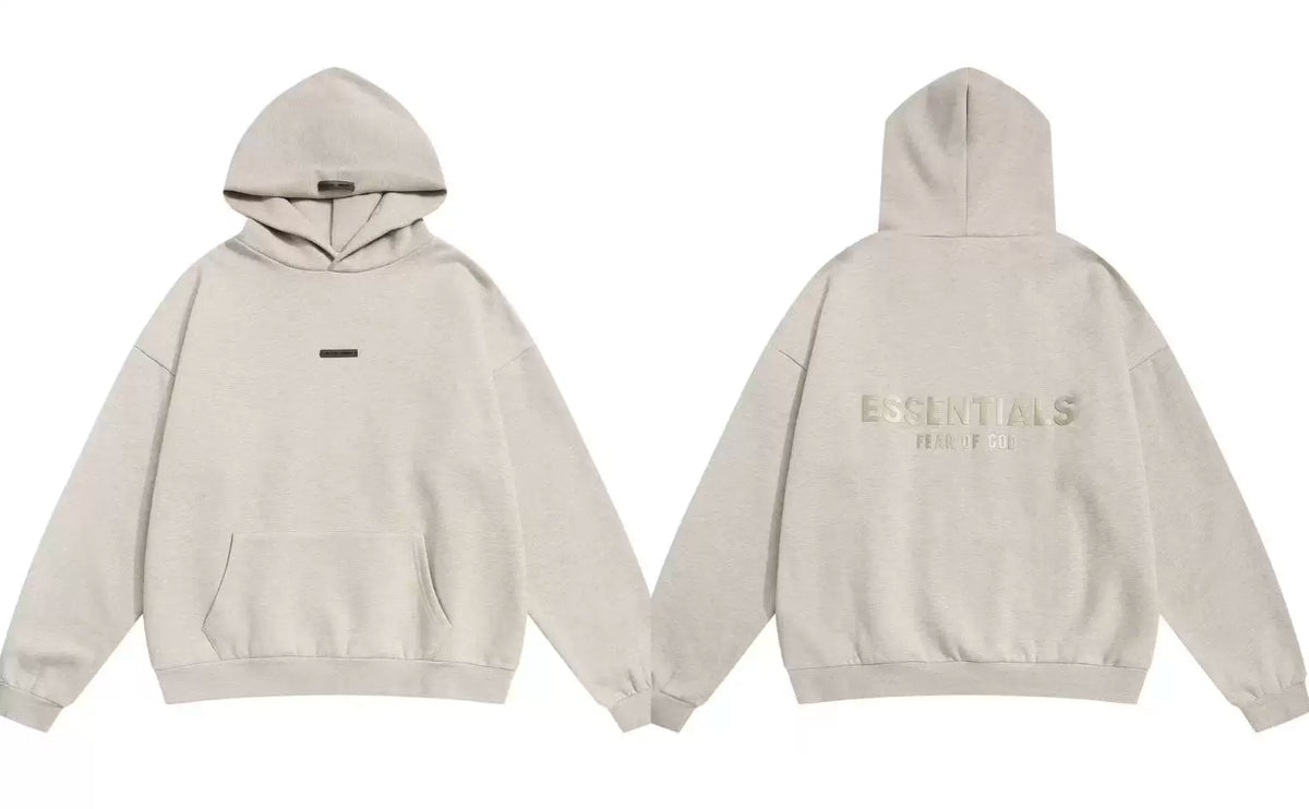 Fog Essentials Oversized Double‑Sided Print Hoodie, Drop‑Shoulder Loose Fit Pullover Sweatshirt