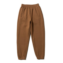 Yeezy Coffee‑Brown Loose‑Cut Jogger Pants Elastic Waist Casual Street Trousers