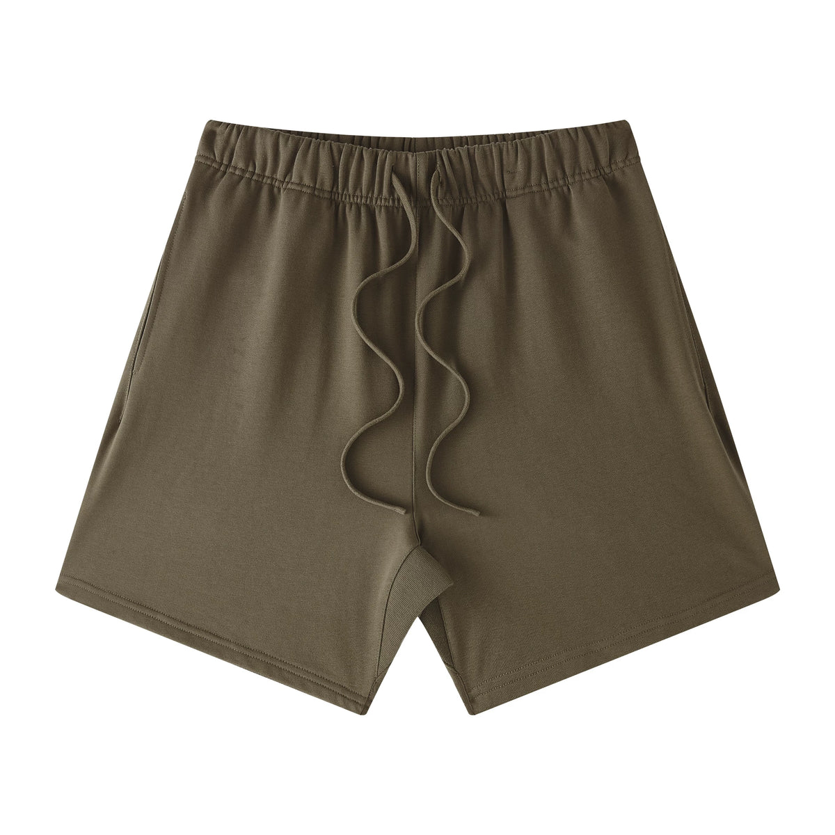 Yeezy Coffee Brown Relaxed‑Cut Breathable Drawstring Sweat Shorts