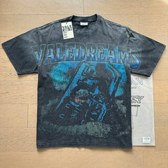 VALEFOREVER Black Washed Vale Dreams Racing Retro Graphic T-Shirt