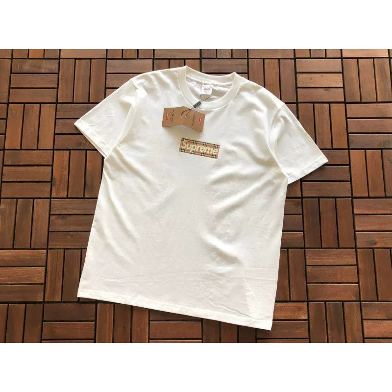 Supreme White Camo Box Logo Short‑Sleeve T‑Shirt Hip‑Hop Street‑Wear Tee